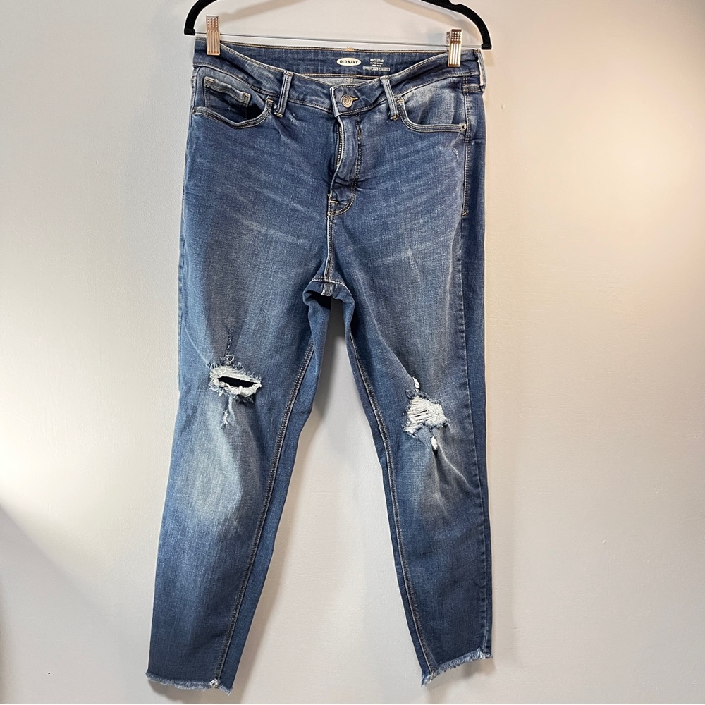 Old Navy Rockstar Super Skinny High Rise Blue Jeans